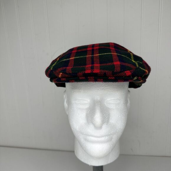Shandon Wool Plaid Tweed Newsboy Hat Flap Cap MacKintosh Tartan Size 7¼ / 59 - Picture 2 of 8